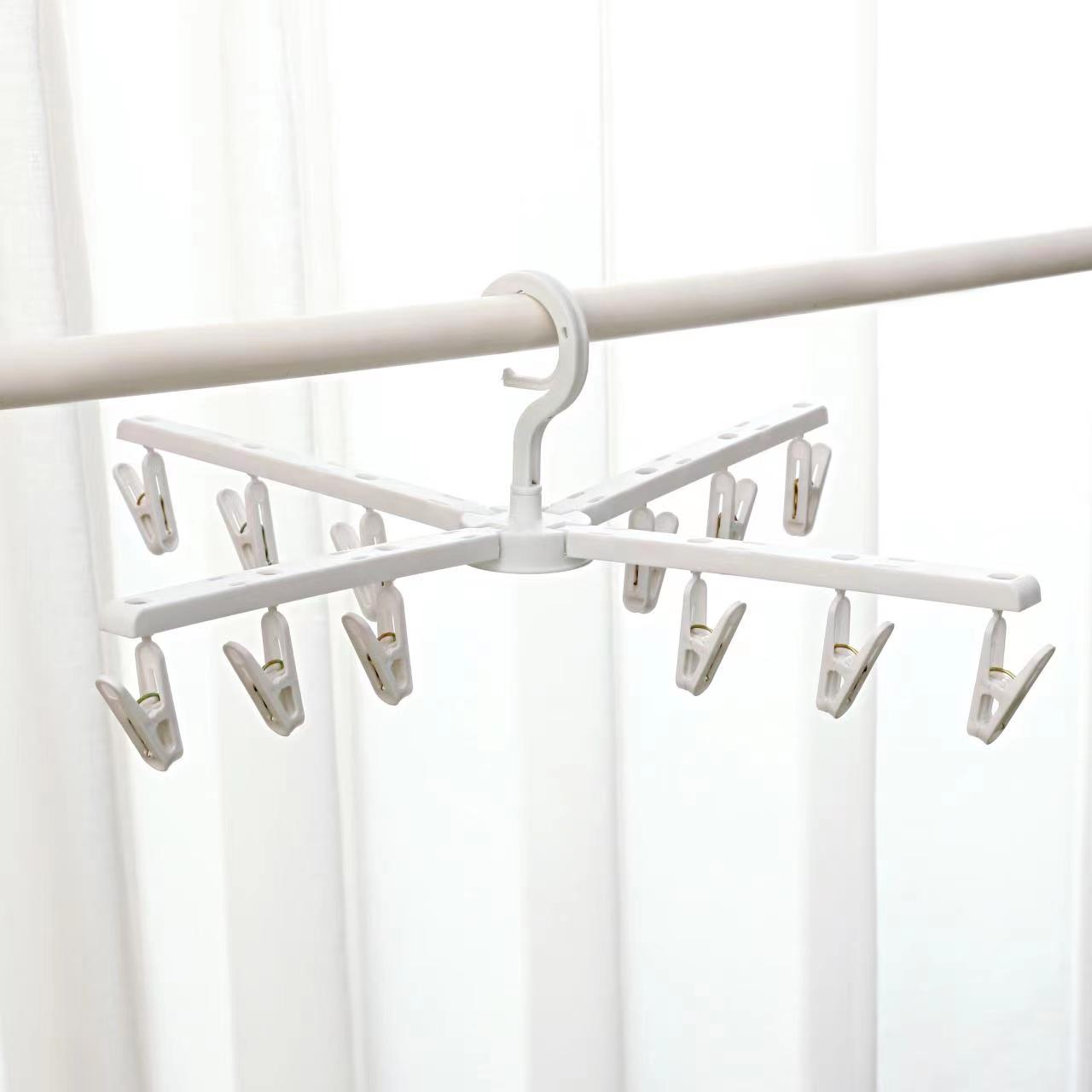 Windproof Clothes Drying Rack With Multi Clips Space Saving - Temu