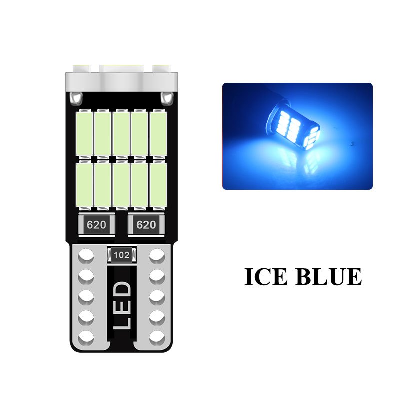  4 unids T10 LED Bombilla de estacionamiento Luz de niebla del  coche de la señal de giro inversa de la placa de la luz blanca W5W 3SMD  3030 194 168 para