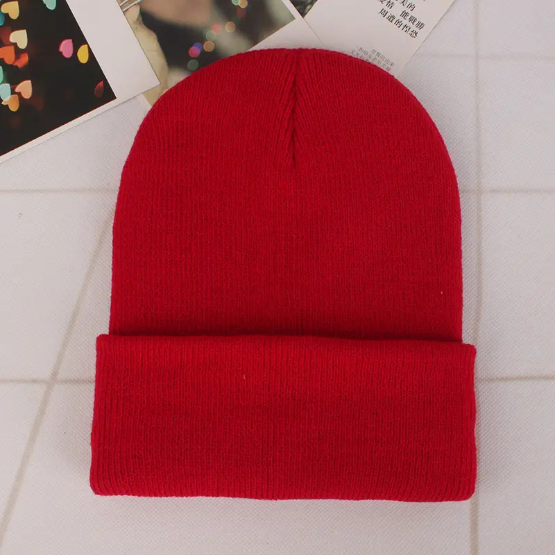 Fluorescent Knitted Beanie Hats Men Women Couple Elastic - Temu