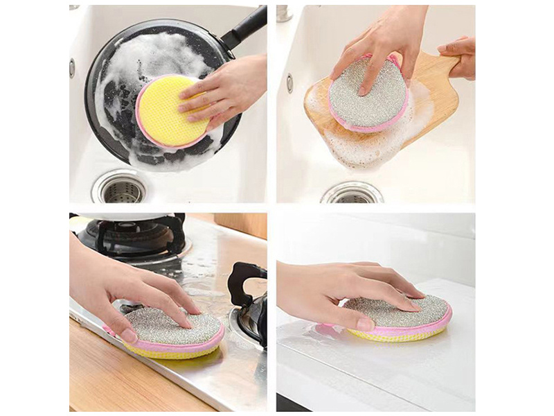5/10Pcs Double Side Dishwashing Sponge Pan Pot Dish Wash Sponges