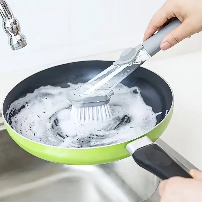 1pc Pot And Pan Cleaning Brush With Long Handle Dish Brush - Temu