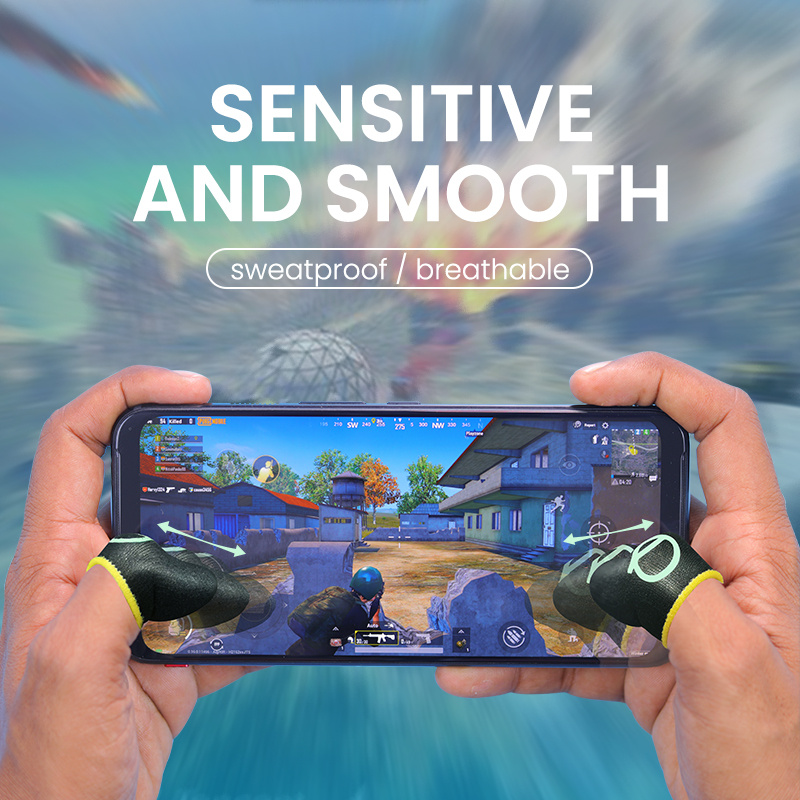 Mobile Game Finger Sleeves - Sweat-Proof 10-Finger Touchscreen Covers For Gaming, 1 Pair