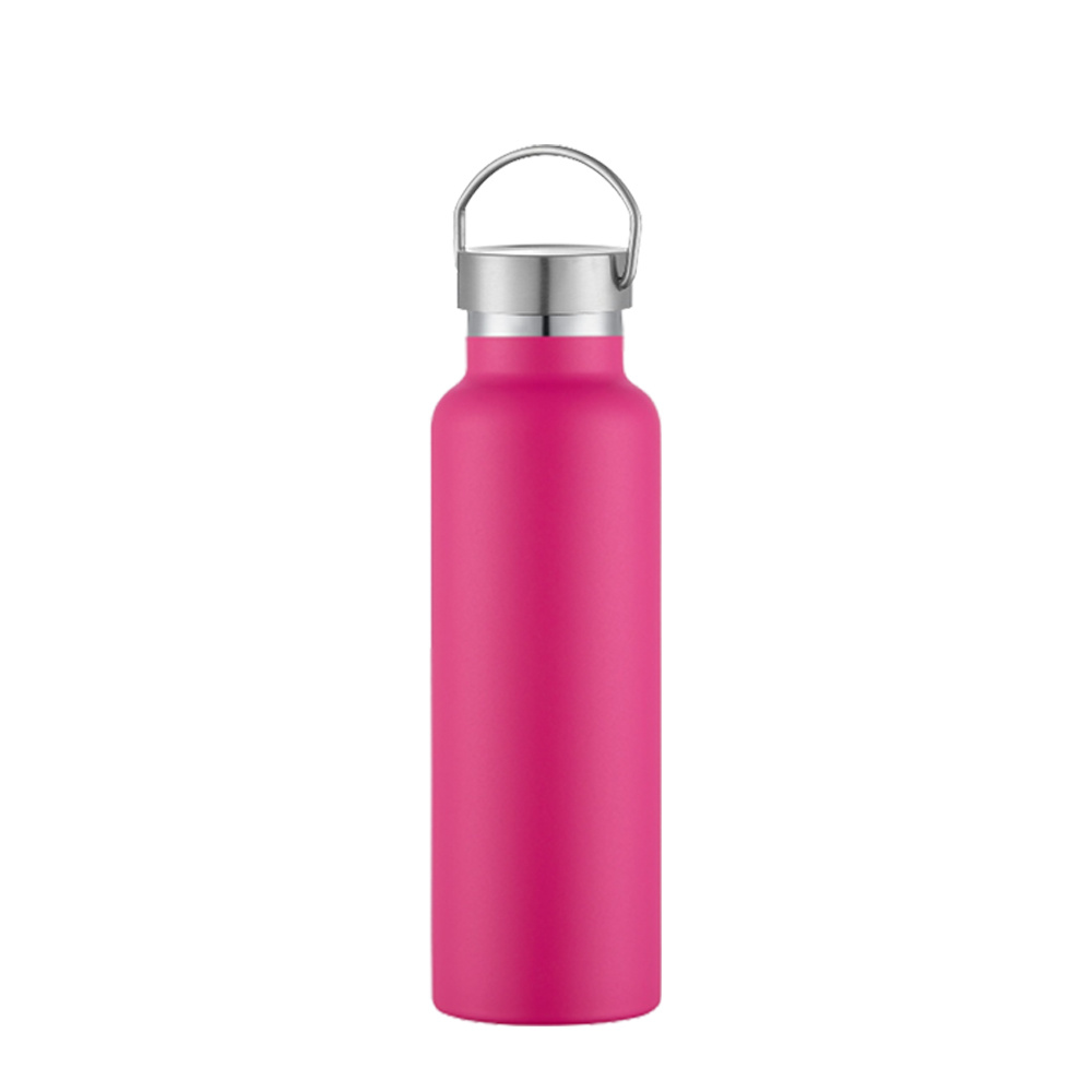 Stainless Steel Simple Water Bottle Leak Proof For School Pastel Pink Color  1 L