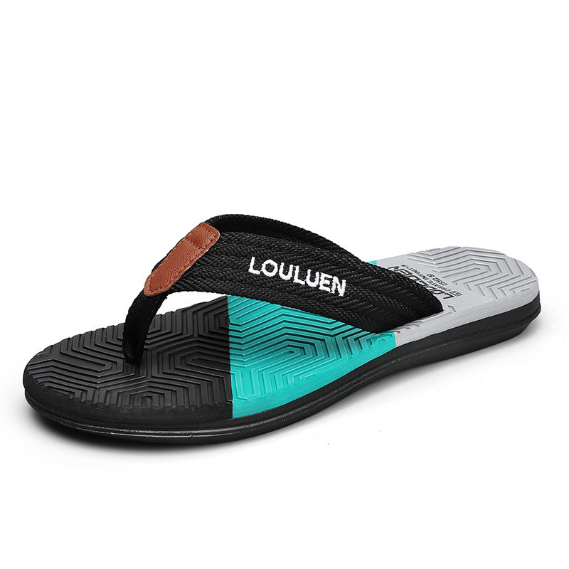 LAORENTOU Men's Flip Flops, Lightweight Comfortable Non Slip Thong Sandals  For Indoor Outdoor Beach, Summer