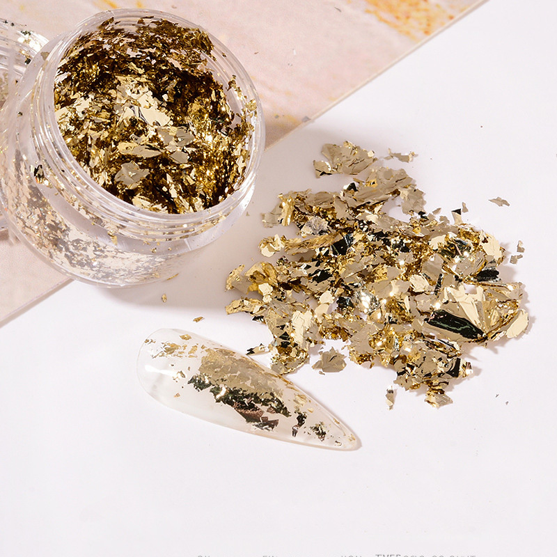 Gold Flakes for Resin, Paxcoo Gold Foil for Nails, Oman