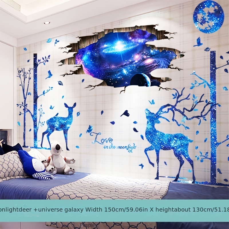 1 pièce Autocollant mural d'impression de champignon, décalque de mur de  PVC de bande dessinée pour le décor à la maison, Mode en ligne