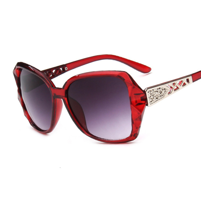 Sunglasses For Women Oversized Burgundy Lens