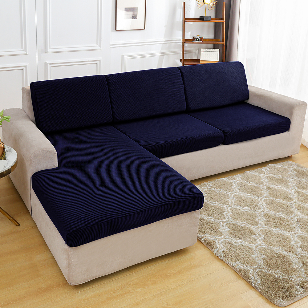 Tunez, Stretch Sofa Cover, Canvas (50% Polyester, 45% Cotton, 5% Elastane),  Beige, 4 Seater (240-270cm Width)