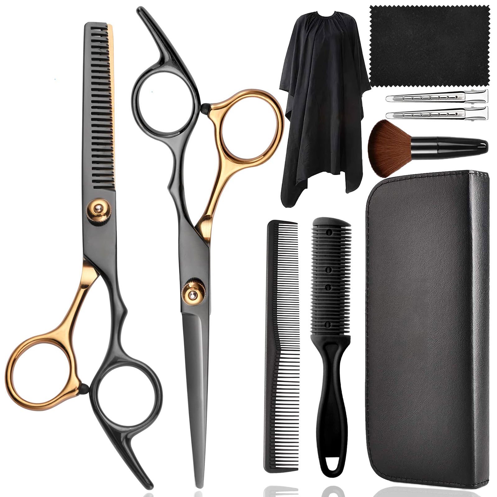 Professional Barber Shears Set With Thinning Shears Perfect - Temu