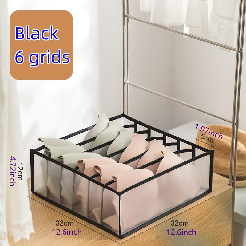  3pcs Grid Underwear Wardrobe Closet Shelves Storage