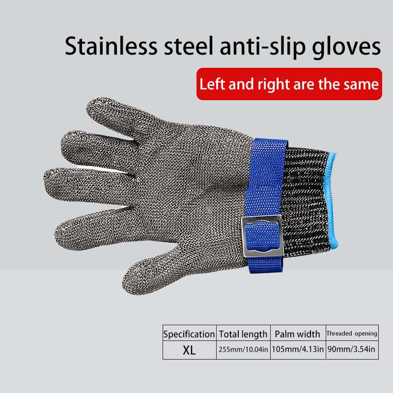 Gant Anti Coupure,Gant Huitre La Protection De Niveau 5 En Treillis  Métallique En Acier inoxydable Convient Aux Gants De Travail Pour Les  Huîtres,La coupe De Viande, Le Jardinage Et La Sculpture(L) 