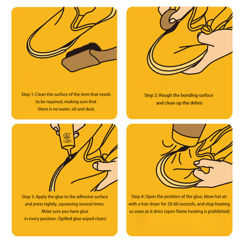 Evatage - Adhesivo de reparación de suela de pegamento impermeable para  zapatos, kit de pegamento para reparación de zapatos con pegamento para