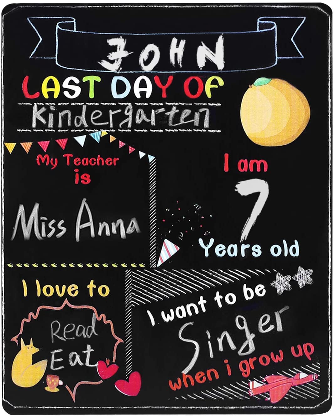 Back School Chalkboard Sign Perfect First Day Last Day - Temu