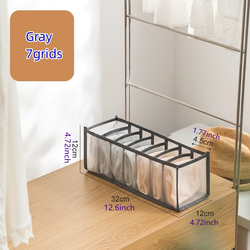 4PCS Wardrobe Clothes Organizer 7 Grids, Closet Organizers and Storage  Baskets, Clothing Storage Bins,Washable Foldable Drawer Clothes Compartment  Storage Box for Bedroom Dorm Room 