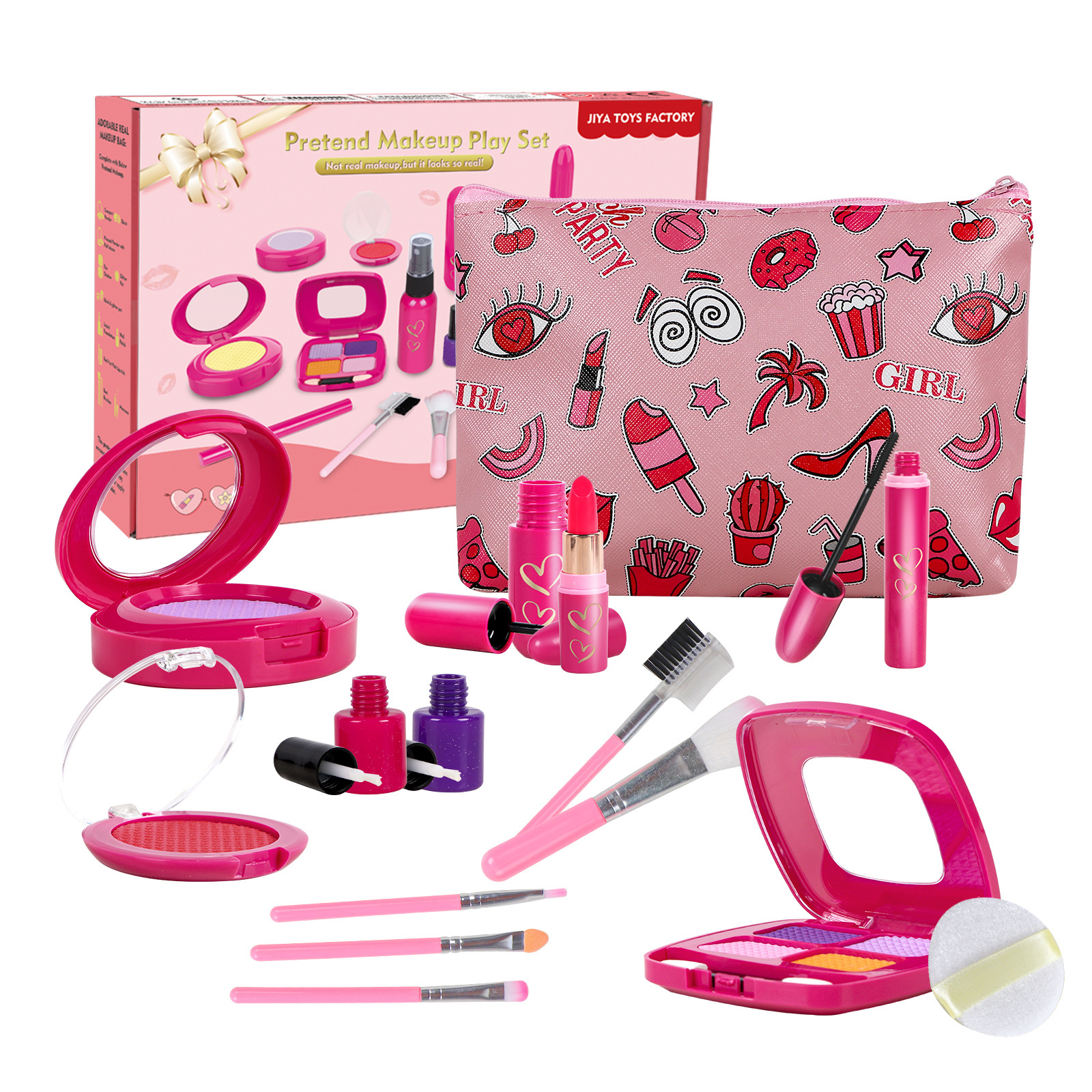 Toys for Girls Pretend Play Beauty Set, Salon Toy Kit with Drawstring Goody  Bag, Beauty Hair Stylist Set for Little Girls, Makeup Accessories for Kids