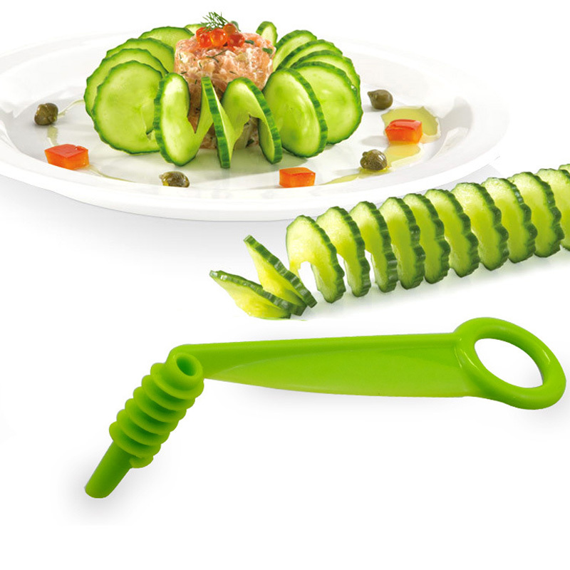1pc Spiral Potato Slicer Vegetable Spiralizer Hand-cranked Curly