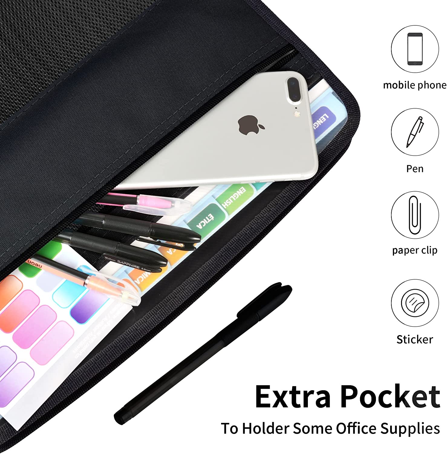 Expanding File Folder Sticky Labels 13 Pocket Accordion Temu Australia