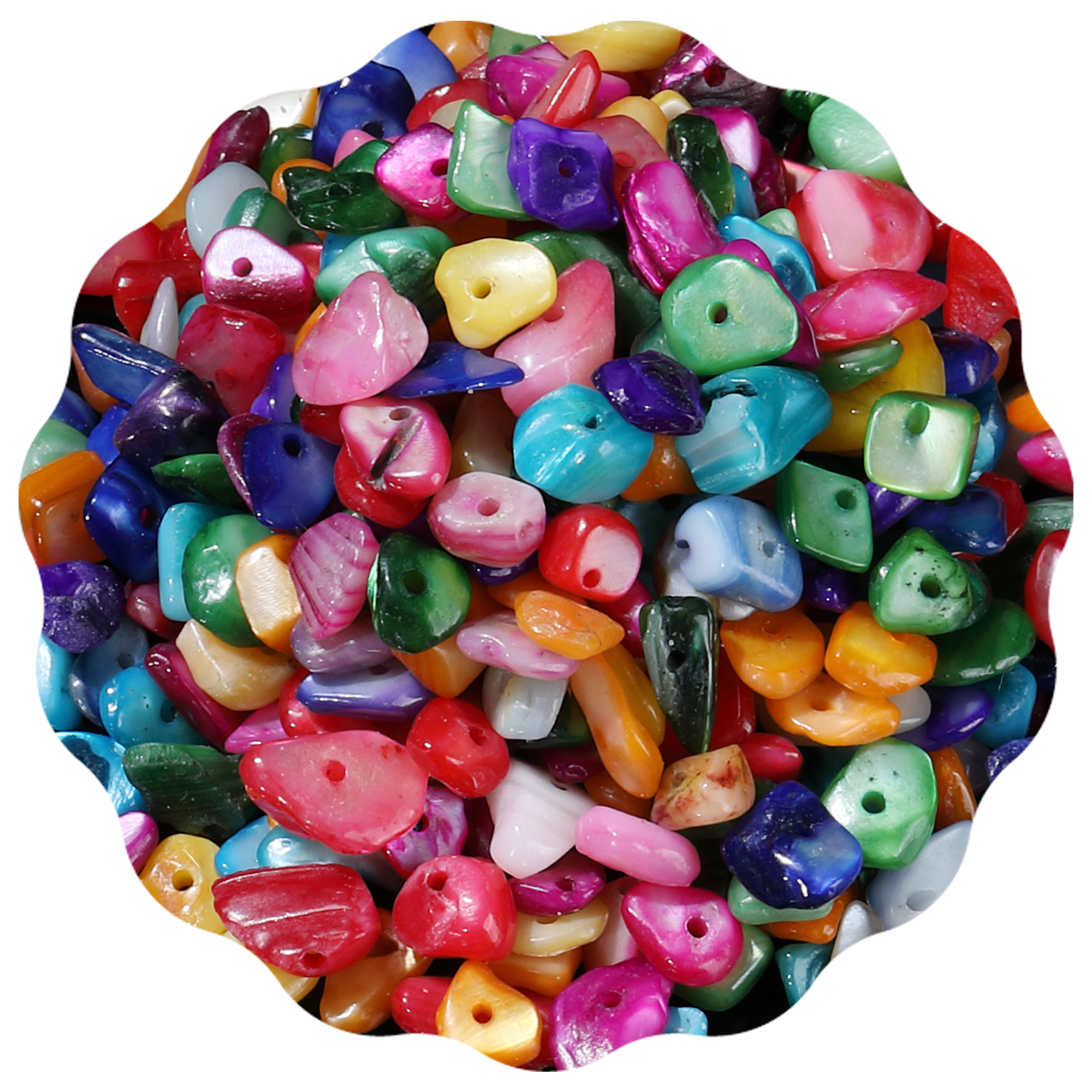 Natural Chip Stone Beads for Jewelry Making, Irregular Gemstone Loose Beads Crushed Chunked Crystal Pieces Rock Beads Hole Drilled for DIY Art