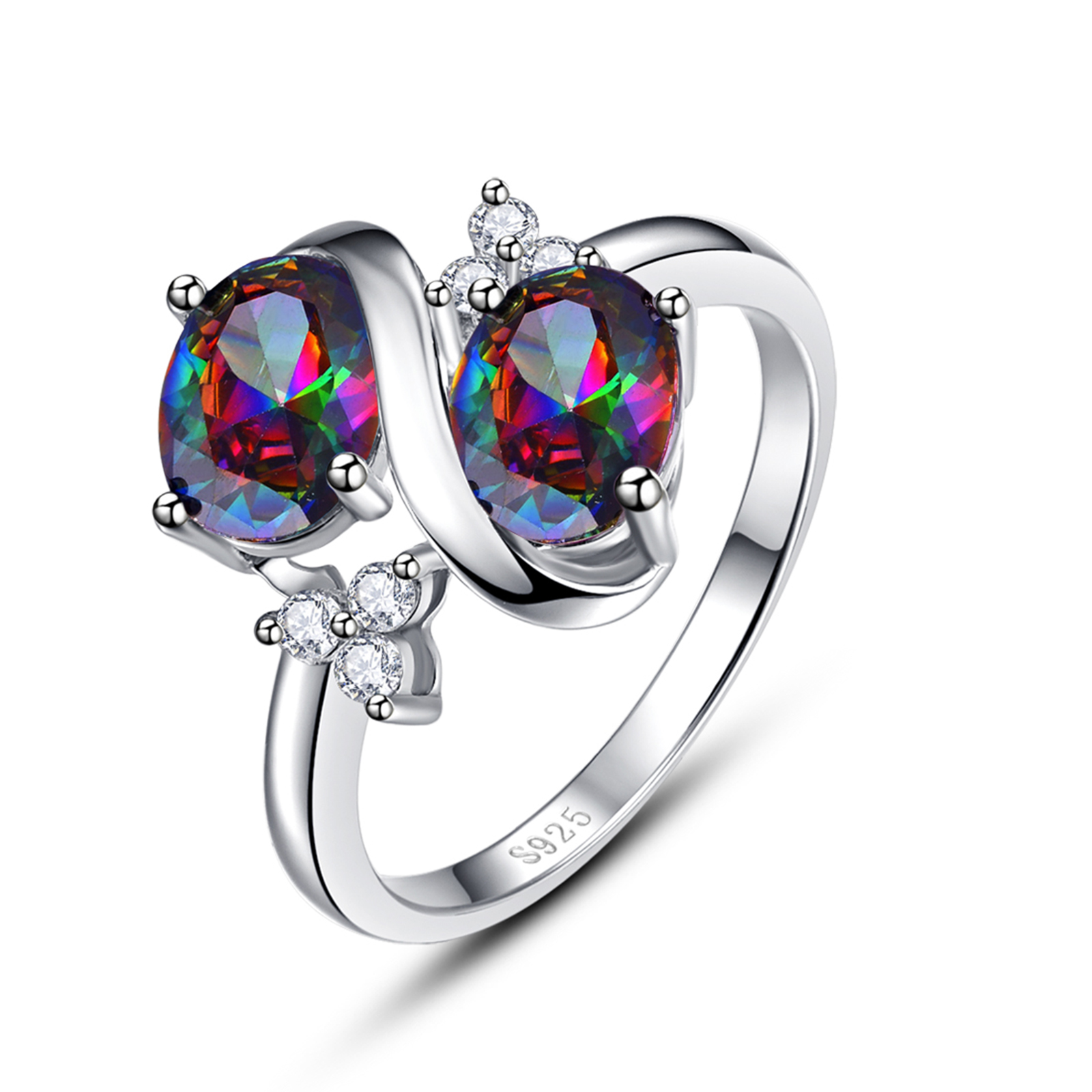 Rainbow sales topaz ring