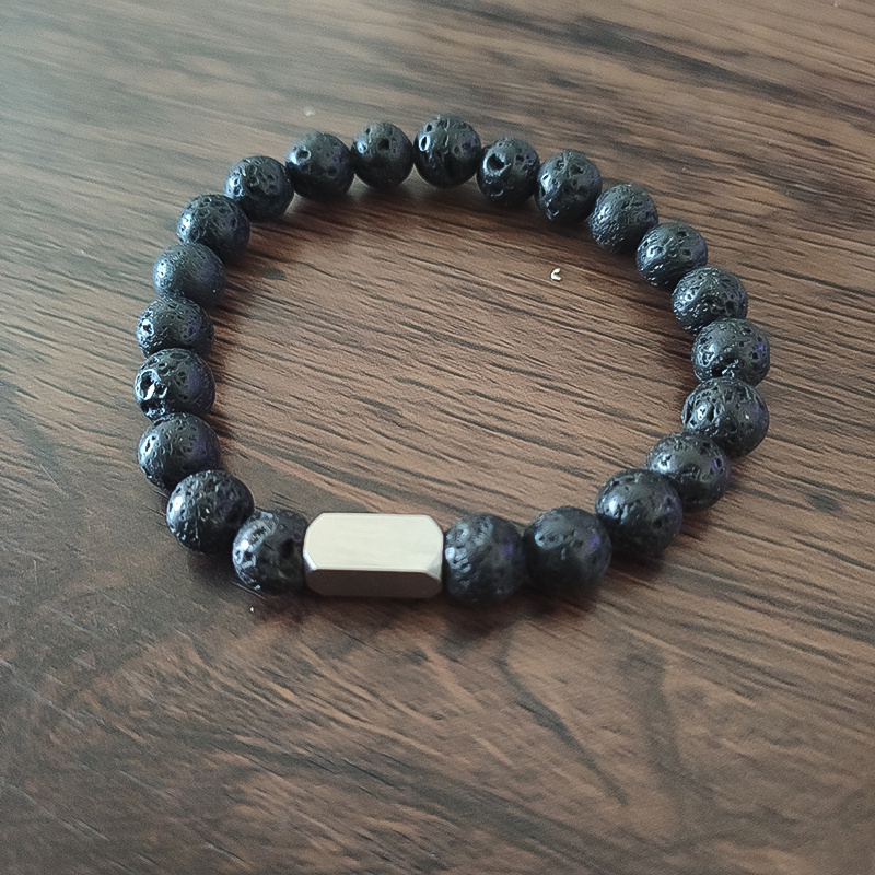 Personalized Lava Stone Bracelet