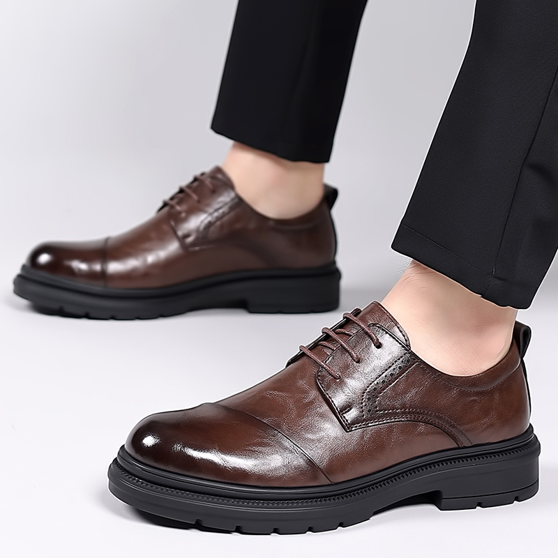 Mens Lace Up Dress Shoes Oxford Shoes Classic Formal Shoes For Wedding ...