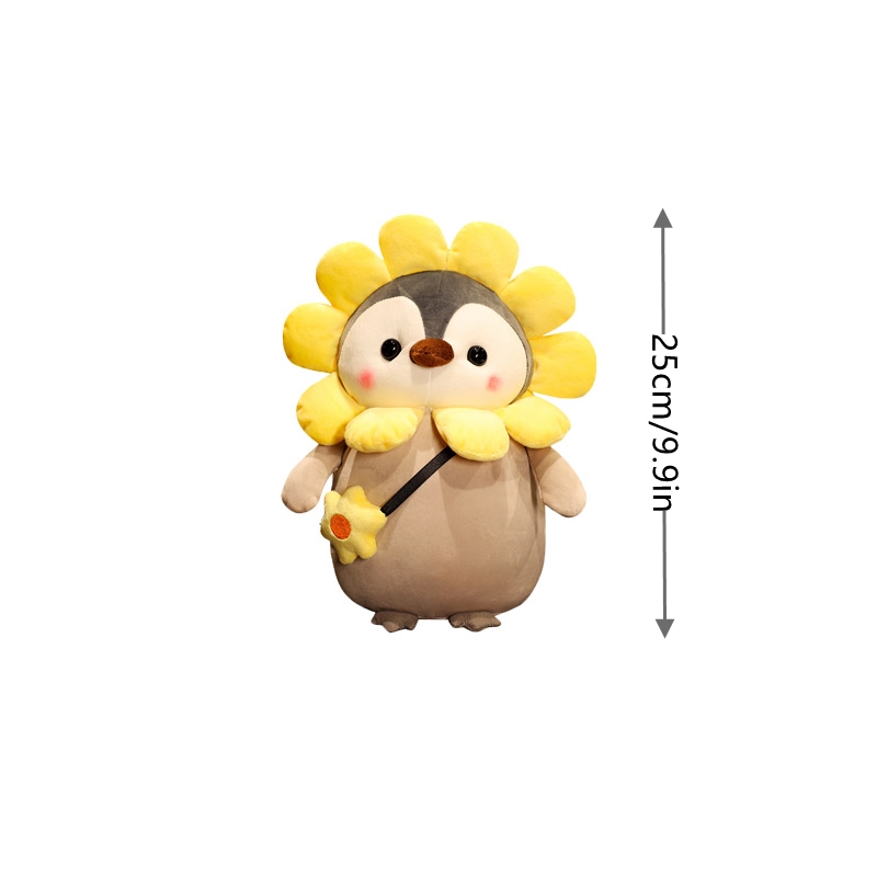 Cute Sunflower Penguin Doll