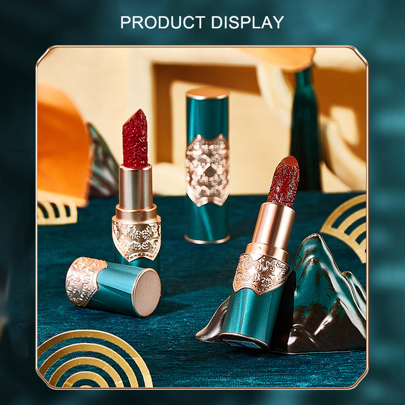 4 color lipstick set matte velvet finish long lasting waterproof high pigmented lipstick chinese style delicate carved lipstick details 7