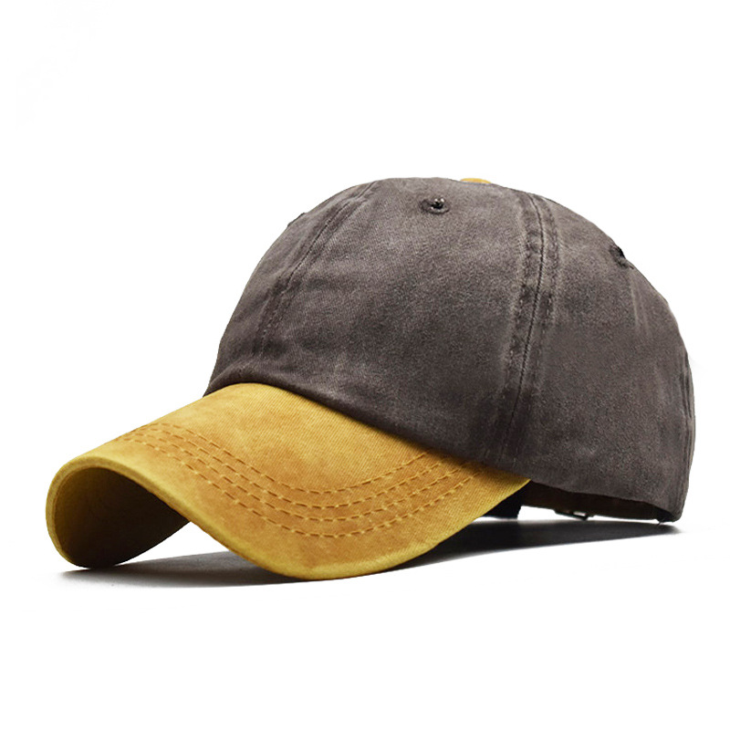 Stylish Brown Cotton Closed Back Baseball Cap For Men And Women