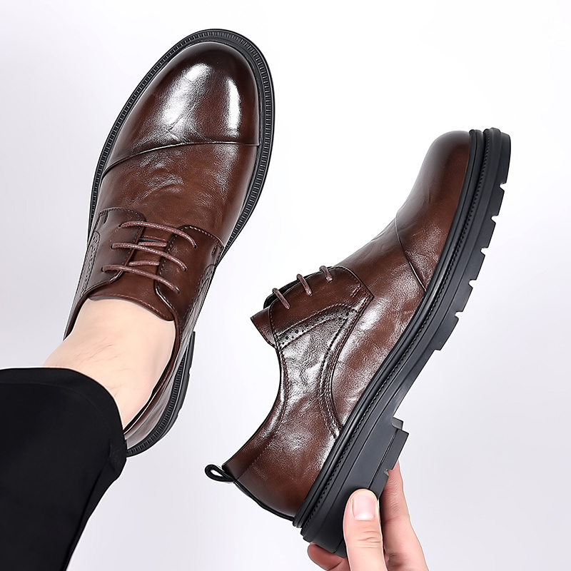 Mens Lace Up Dress Shoes Oxford Shoes Classic Formal Shoes For Wedding ...