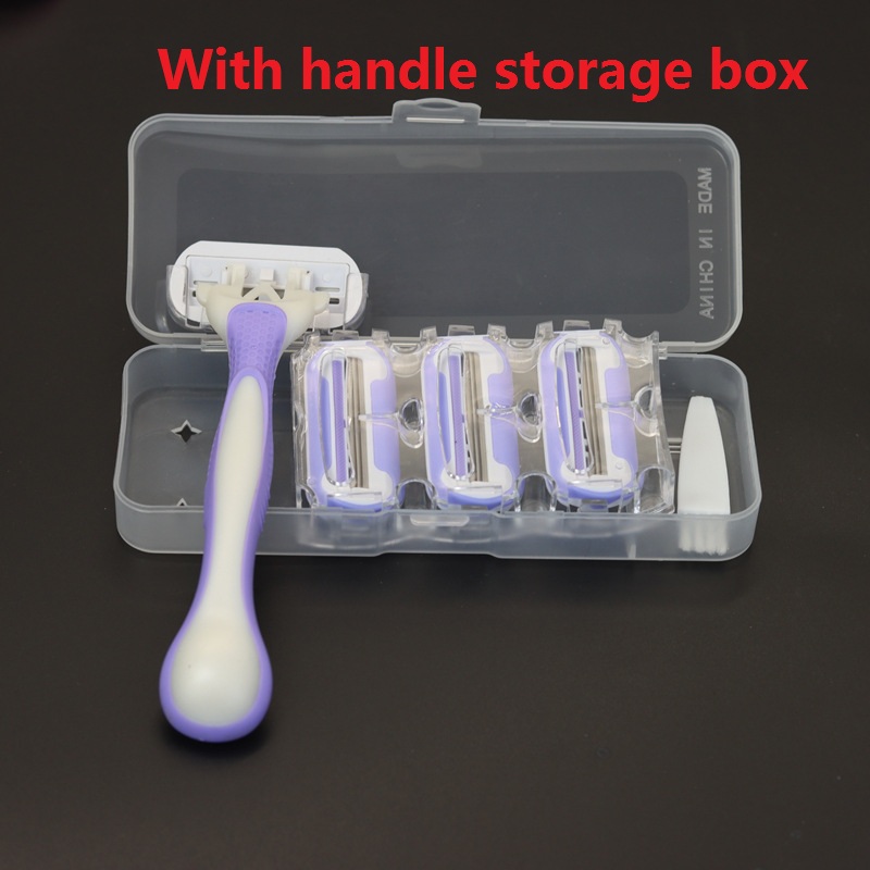 Image of Safety Razor Ladies Female 3 Layer Blade T-shaped Trim Replaceable Head Safety Body Epilator Men's Hair Removal
