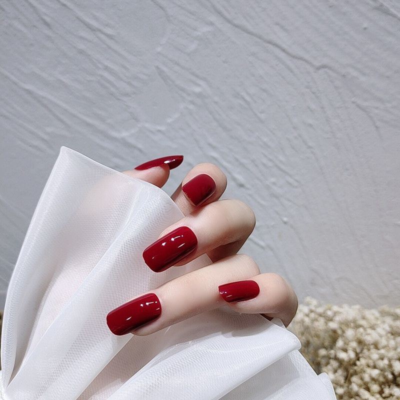 Press On Toenails Short Red Fake Toenails Design Square Toe Nails Acrylic  Artificial False Toenails For Women And Girls - Beauty & Personal Care -  Temu Canada