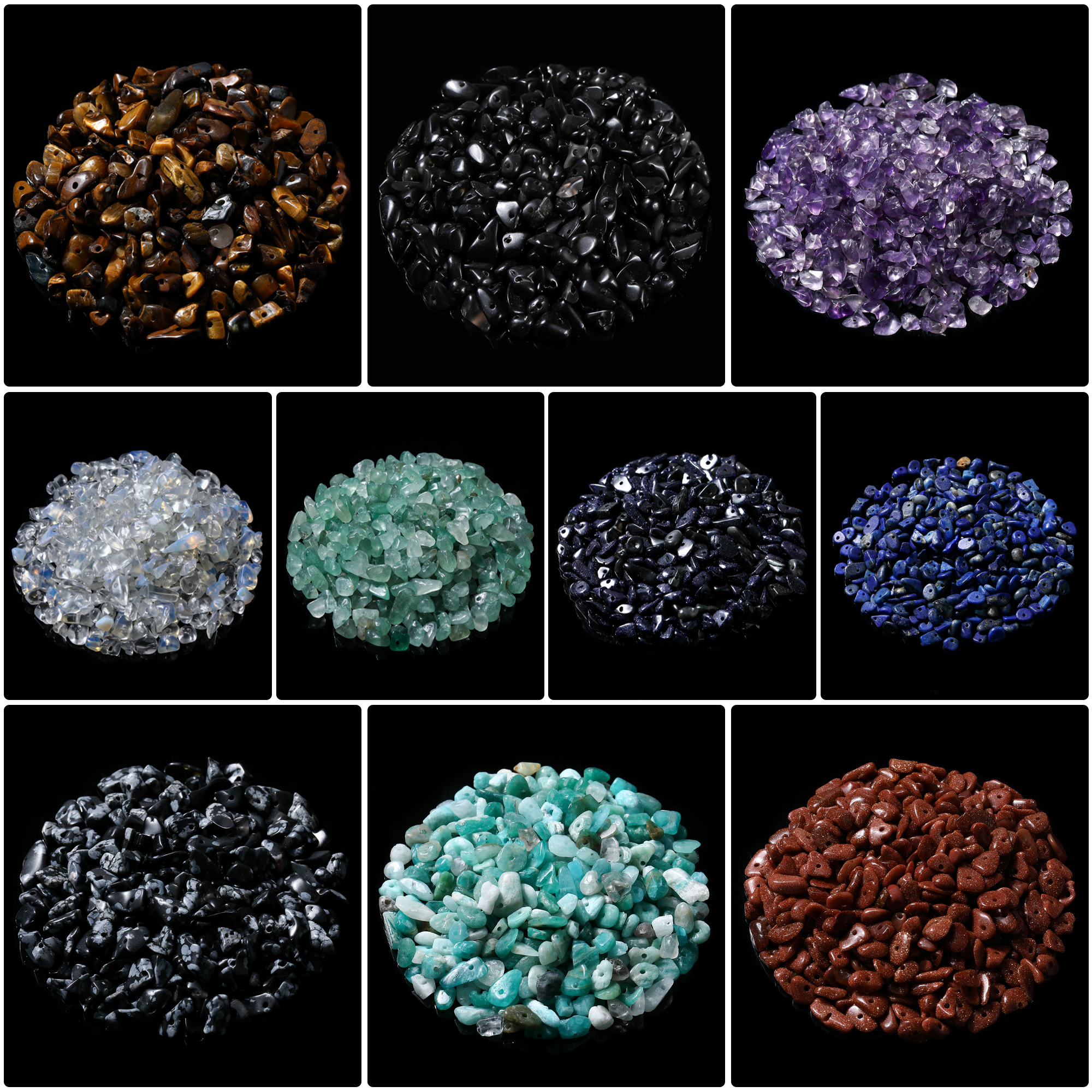 JESOT Gemstones for Jewelry Making, 1126PCS Rock Beads with