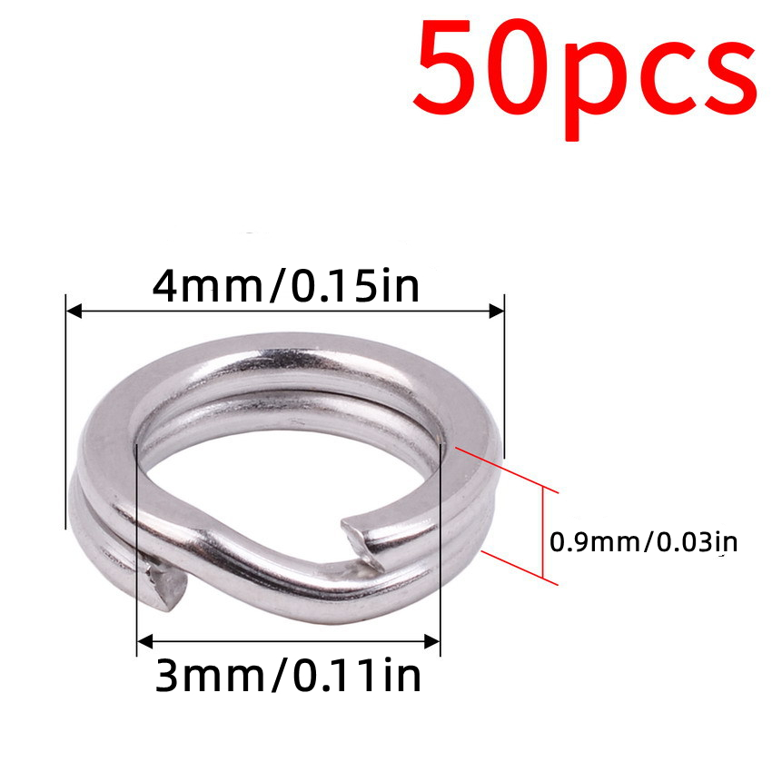 10-20pcs 4mm-12mm Fishing Solid Ring 304 Stainless Steel Snap Split Ring  Jigging Ring Heavy Duty Fishing Tackle Lure Connector - AliExpress