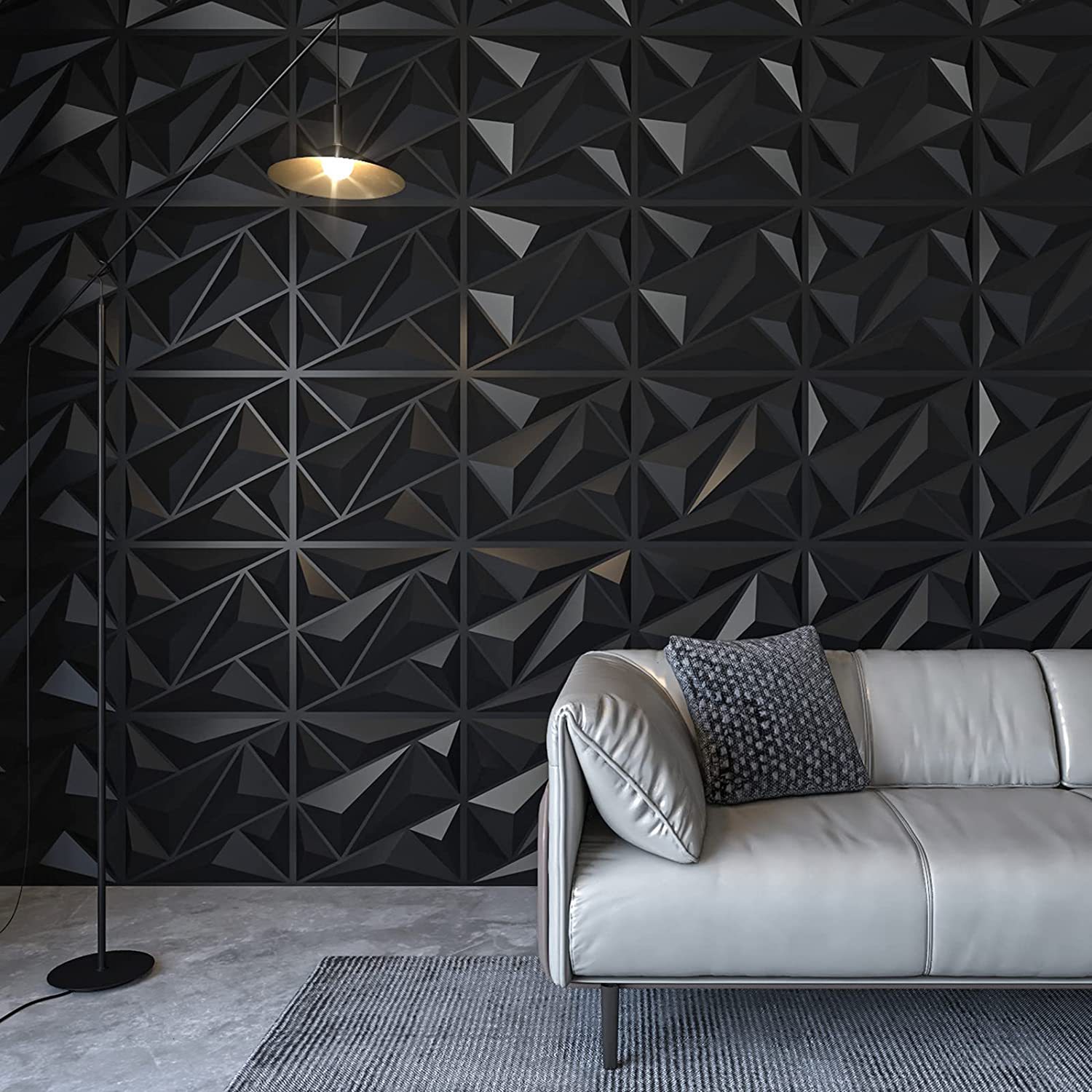  Art3d Textures - Paneles de pared 3D con diseño de diamante de  mármol blanco brillante para decoración de pared interior, paquete de 12  azulejos de 32 pies cuadrados (PVC) : Herramientas