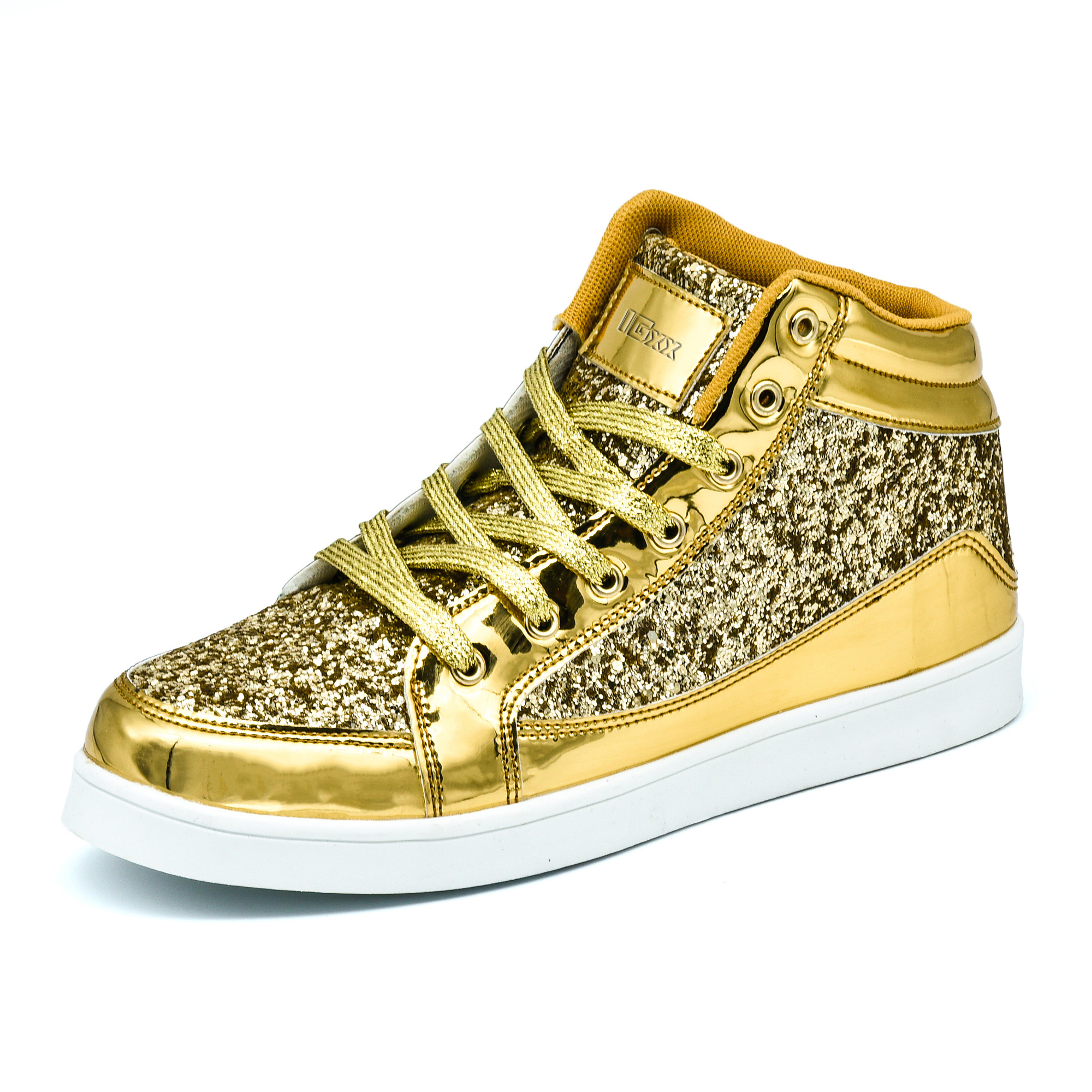 2023 New Luxury Glitter Snake Designer Shoes Men Gold High Top