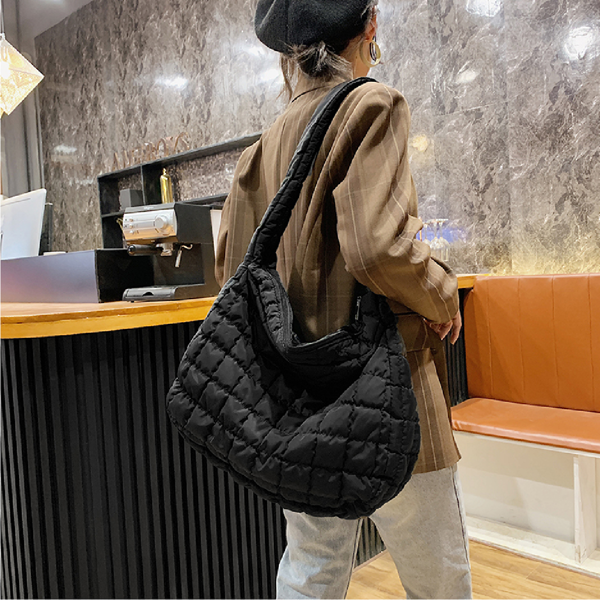 OVERSIZED QUILTED CROSSBODY  Quilted crossbody bag, Quilted bag, Large  crossbody bags