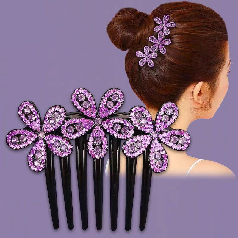 Rhinestone Flower Hair Comb Retro Elegant Hair Comb Pin Hair Accessories  For Women - Clothing, Shoes & Jewelry - Temu