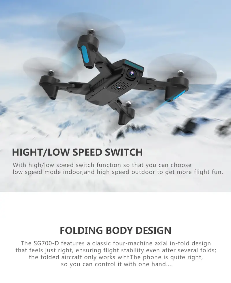 drone with camera for adults quadcopter with brushless motor auto return home long control range includes carrying bag details 3