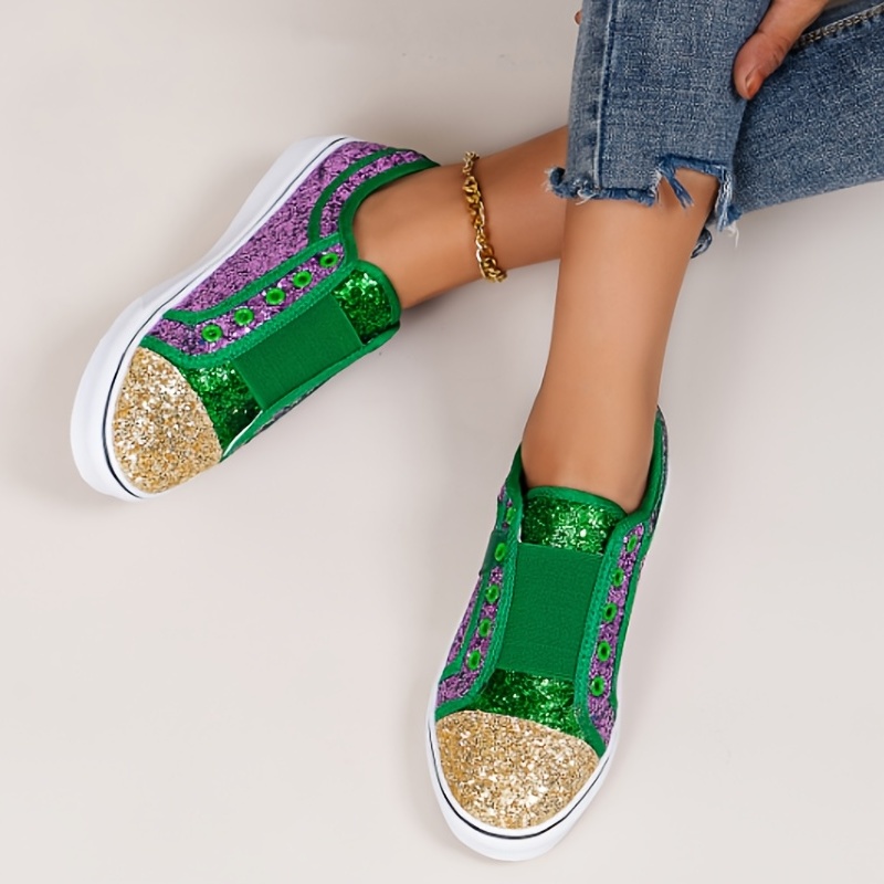 Women's Green Glitter Shoes