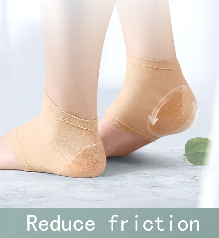 Vented Moisturizing Gel Heel Socks Toeless Spa Sock Foot - Temu Canada