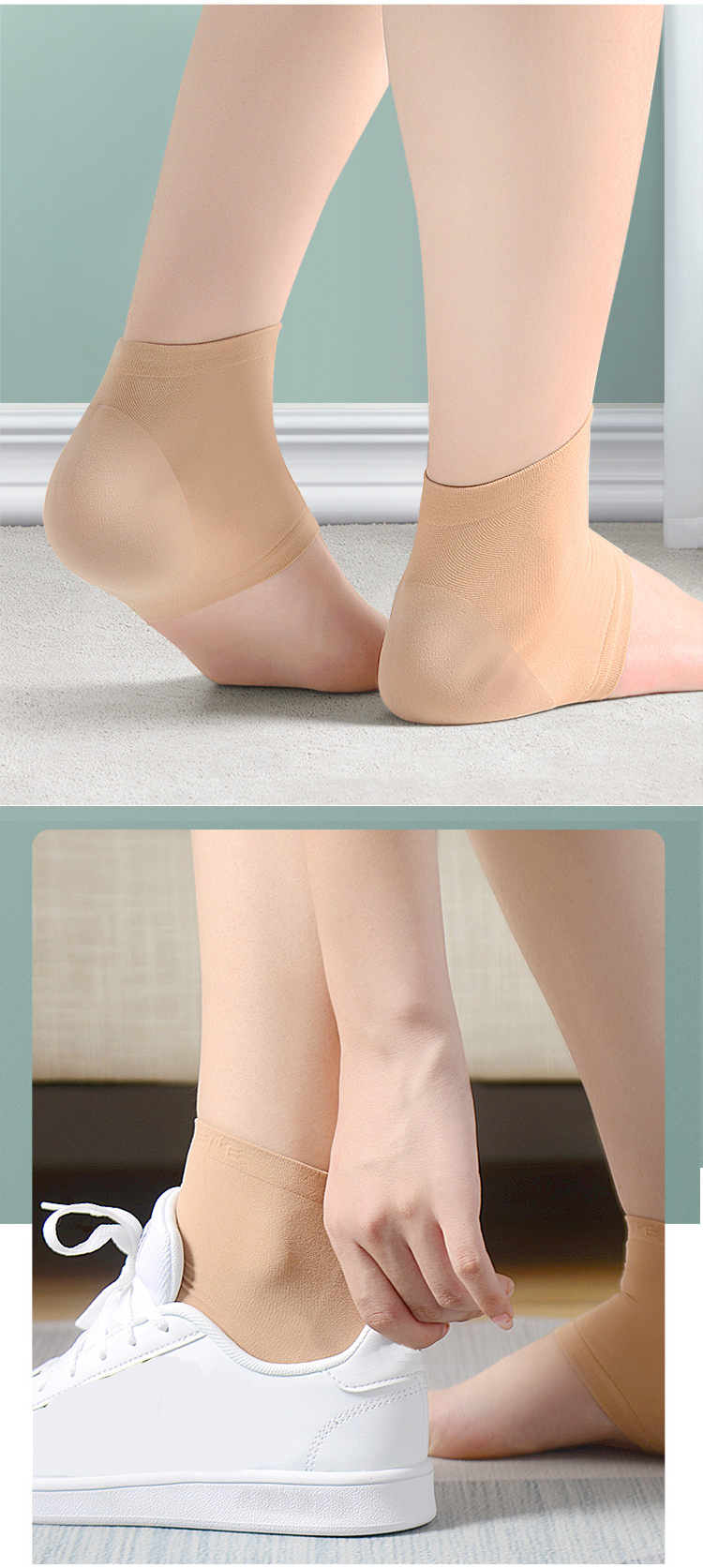 Moisturizing Gel Heel Socks Softens Protects Dry Cracked - Temu