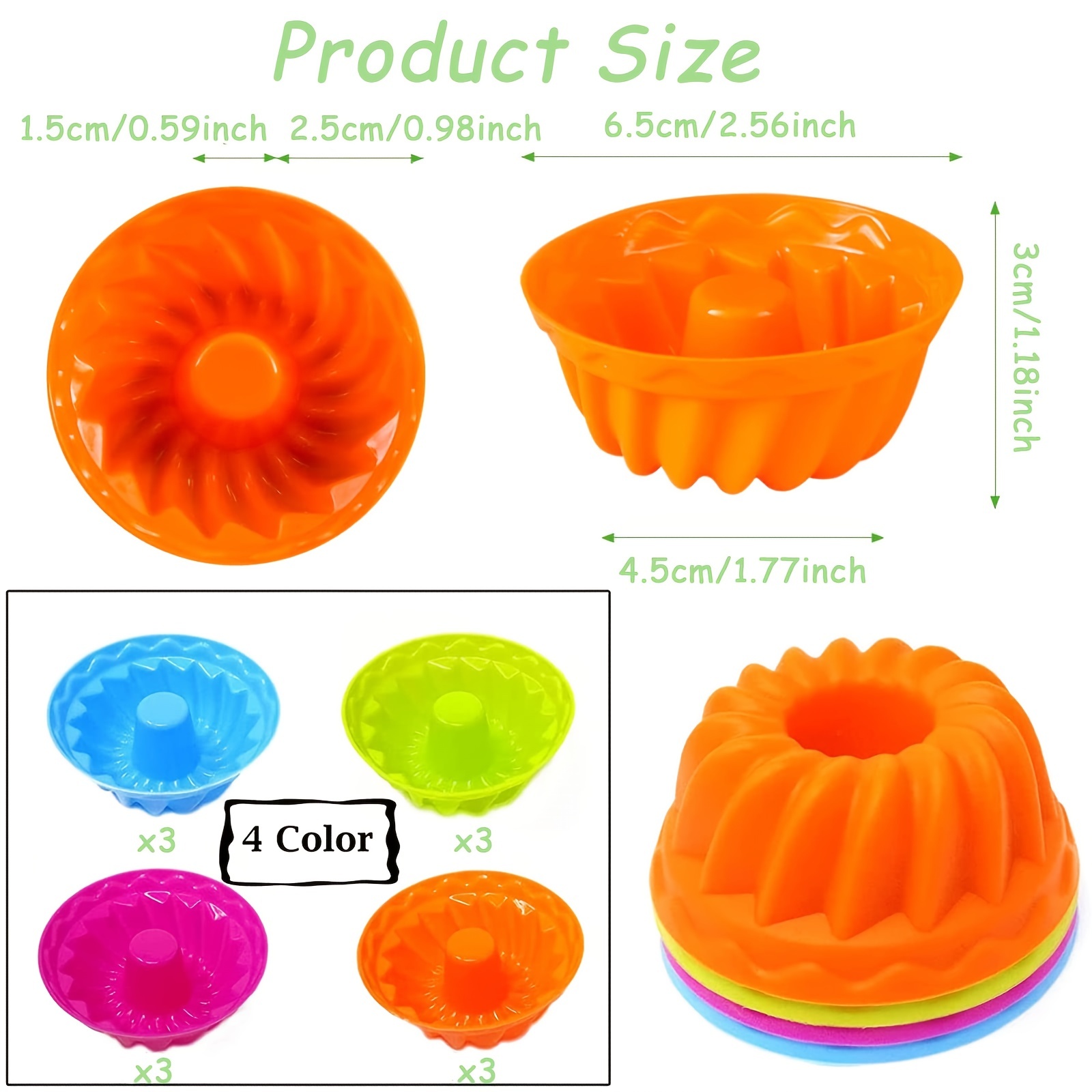  Pantry Elements Silicone Cupcake Liners for Baking and Bonus  Gift Jar, Pack of 12 Reusable Muffin Liners Baking Cups Molds for Baking,  Bento Lunch Box Accessories, Moldes de Silicona Para Reposteria 