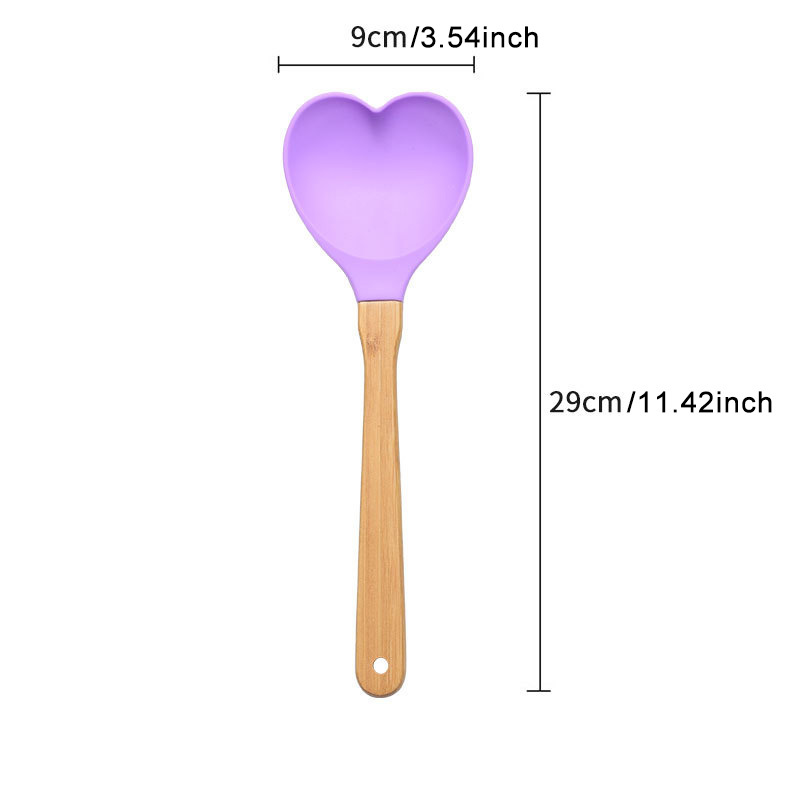 10.7 Inch Silicone Spatula, 2 Pcs Heart Shaped-wooden handle Silicone  Spatula for Cooking, Stirring, Pastry, Mixing, Kitchen Utensil, for  Mother's Day, Wedding Gifts, Engagement (Black) - Yahoo Shopping