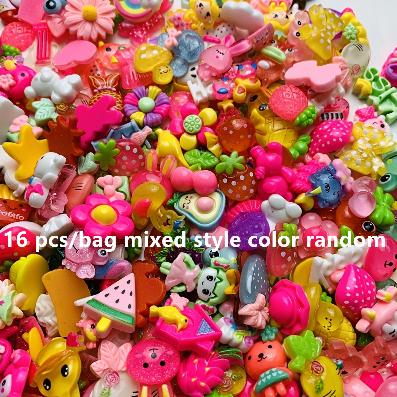 Mixed Random Styles Colorful Resin Cute Imitation Animal - Temu Australia