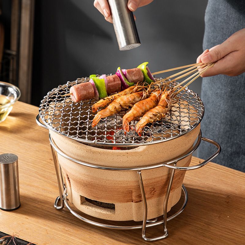 Round Grill Small Fire Stove Charcoal Grill Portable - Temu