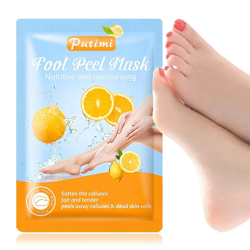 Putimi Feet Exfoliating Foot Masks Pedicure Socks Exfoliation Scrub Remove  Dead Skin Heels Foot Peeling Anti Cracked Foot Care - Feet Care - AliExpress