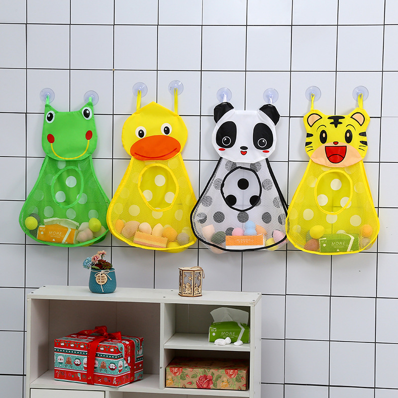 1pc Cartoon Shaped Bath Toy Organizer With Suction Cup, Bathtub Storage  Basket For Kids' Toy