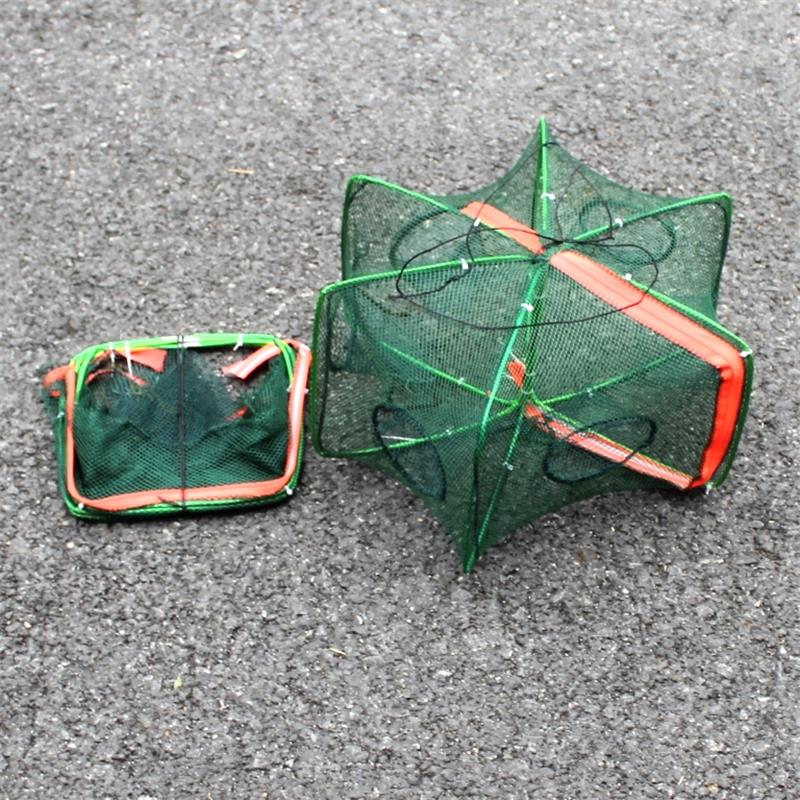  2 Pieces Convenient Foldable 8-Hole Fishing Net