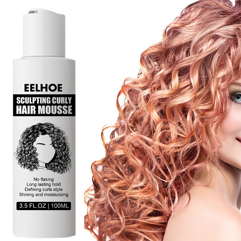 Curly Hair Styling Elastin Sculpting Curly Hair Mousse No Flaking Long  Lasting Hold Defining Curls Style Shining And Moisturzing For All Curl  Types | Free Shipping For New Users | Temu