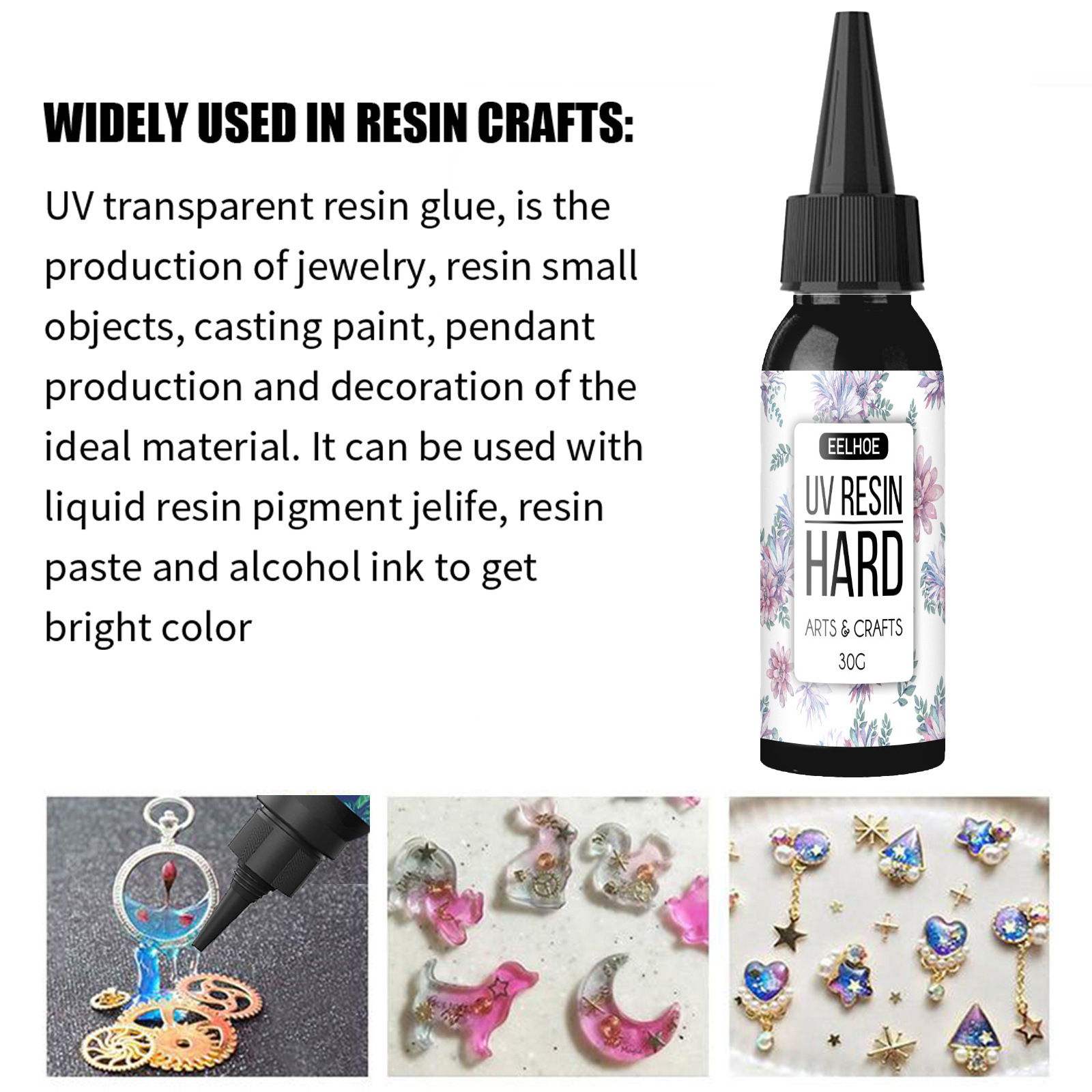 ZPAQI 12Colors UV Resin Transparent Hard Type Resin Glue Quick